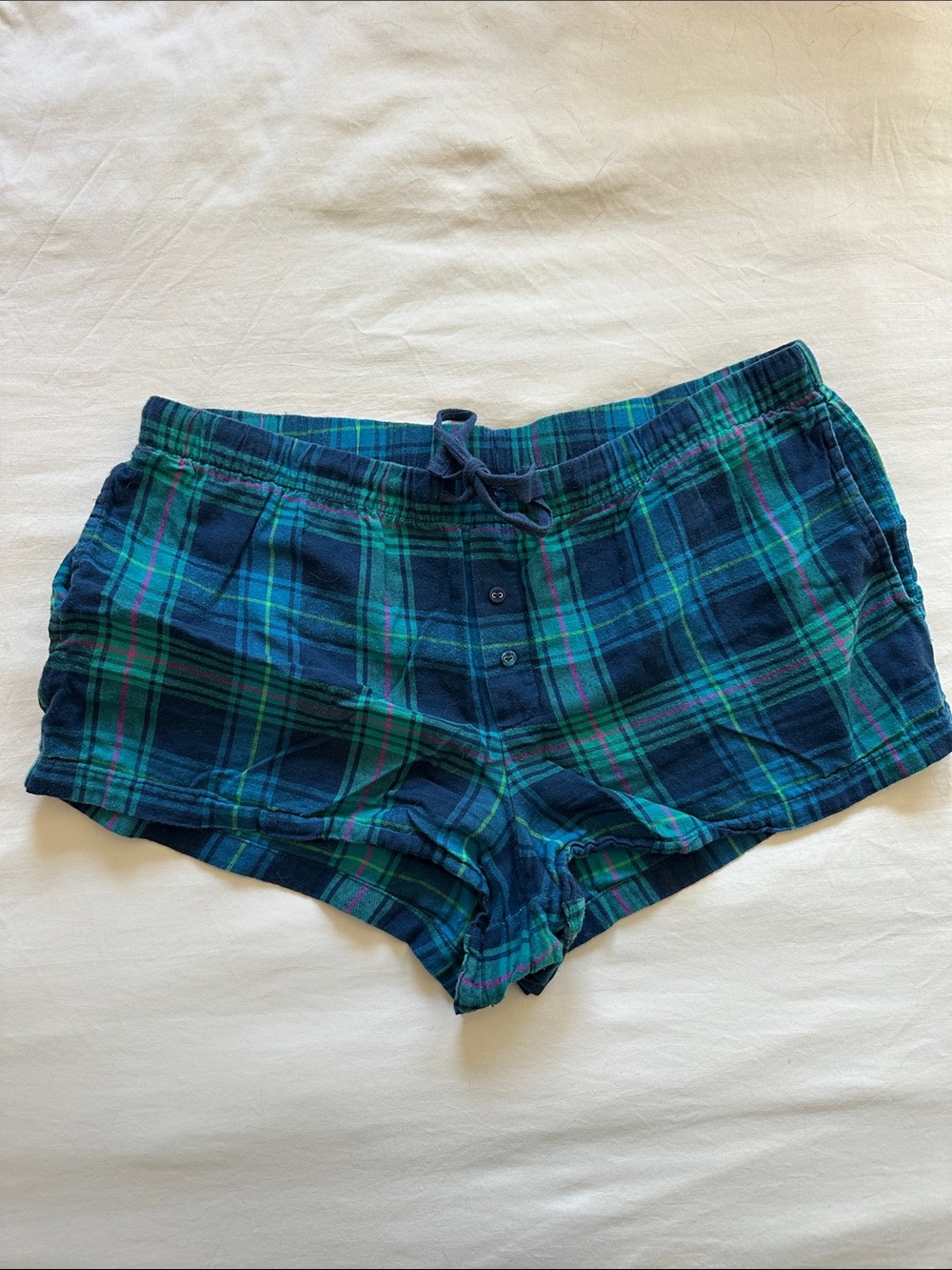 Plaid Flannel Boxer Shorts